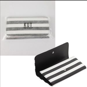 KUT from the allots Black and White Stripe Wallet